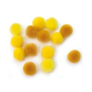 Rayher Pompons - Ø 15 mm - Jaune (assortiment) - 60 pièces