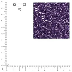 Miyuki Delicas 10/0 éclat de perle - Violet DBM0906 - 9 gVendu parscrapmalin