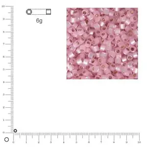 Miyuki Delicas 10/0 éclat de perle - Rosé DBM0624 - 6 gVendu parscrapmalin