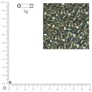 Miyuki Delicas 10/0 transparent rainbow - Gris argenté DBM0107 - 7 gVendu parscrapmalin