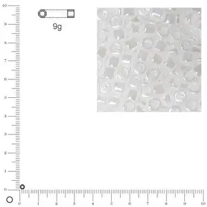 Miyuki Delicas 10/0 éclat de perle - Blanc albâtre DBM0231 - 9 gVendu parscrapmalin