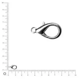 Rayher Fermoir mousqueton - L. 12 mm - Argenté acier inoxydble pas cher