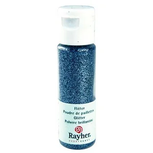 Rayher Poudre de paillettes irisées - Bleu gris - 10 ml