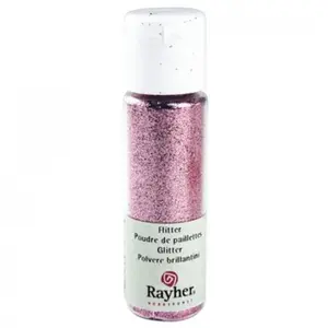 Rayher Poudre de paillettes irisées - Rose pastel - 10 ml
