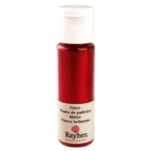 Rayher Poudre de paillettes irisées - Rouge cerise - 10 ml
