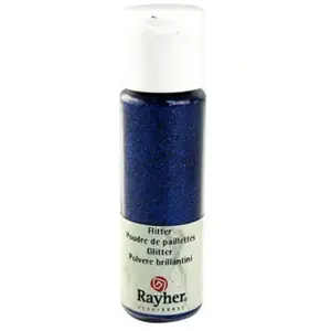 Rayher Hobby Poudre de paillettes - Bleu saphir - 20 ml