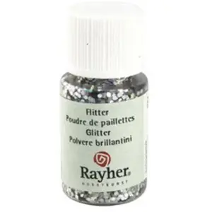 Comparateur de prix : Rayher Poudre de paillettes hologramme - Argenté - 10 ml