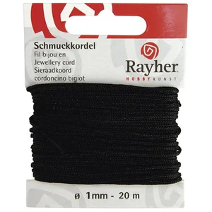 Rayher Cordon bijou - noir - 1 mm x 20 m pas cher
