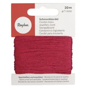 Comparateur de prix : Rayher Hobby 8947333 Cordon à Bijoux Rose Ø 1 mm 20 m