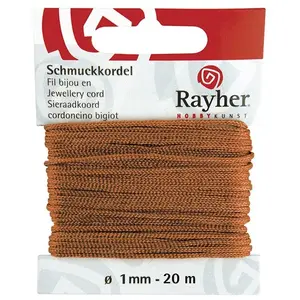 Comparateur de prix : Rayher Cordon bijou - marron clair - 1 mm x 20 m