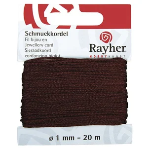 Rayher Cordon bijou - brun foncé - 1 mm x 20 m