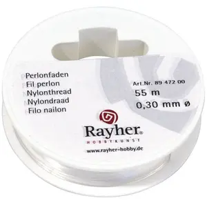 Rayher Fil perlon, ø 0,3mm, indéchir.4kg, charge susp.700g, roul.55m pas cher