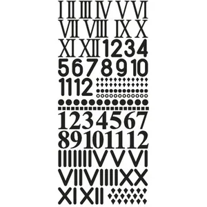 Chiffres autocollants - Rayher - Noir - Mixte - 1 pièce - Décoration horloge