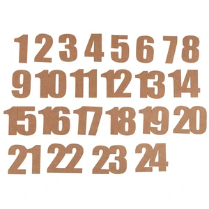 Rayher Chiffres Calendrier de l'Avent 24 pcs Papier Kraft pas cher