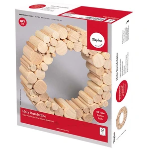 Rayher Kit créatif Tiges rondes en bois 99 pcs pas cher
