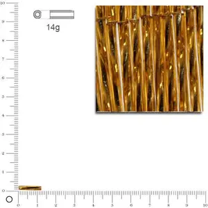 Comparateur de prix : Rayher Rocailles tubes twist intérieur argenté - Couleur Or - 12 mm x 14 g