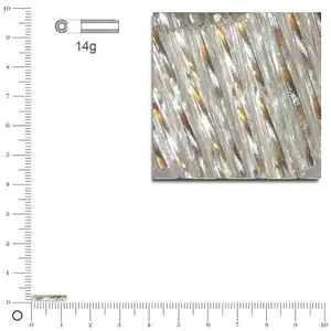 Comparateur de prix : Rayher Rocailles tubes twist intérieur argenté - Couleur Argent - 12 m...