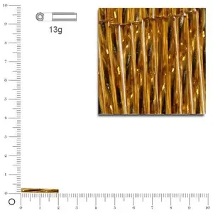 Comparateur de prix : Rayher Rocailles tubes twist intérieur argenté - Couleur Or - 20 mm x 13 g