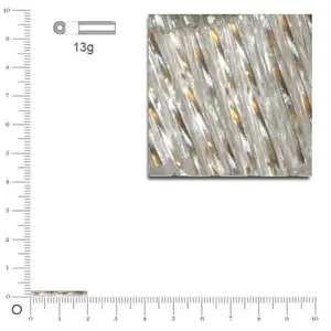 Comparateur de prix : Rayher Rocailles tubes twist intérieur argenté - Couleur Argent - 20 m...