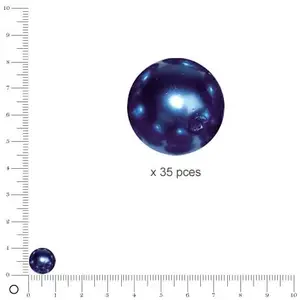 Comparateur de prix : Rayher 14403374 Renaissance Lot de 35 perles en cire de verre Ø 10 mm