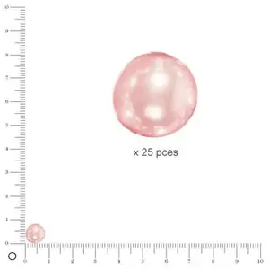 Rayher Perles Renaissance - Rosé - Ø 8 mm x 25 pcesVendu parscrapmalin