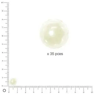 Comparateur de prix : Rayher Renaissance 14403100 Lot de 35 Perles de Cire en Verre 10 mm