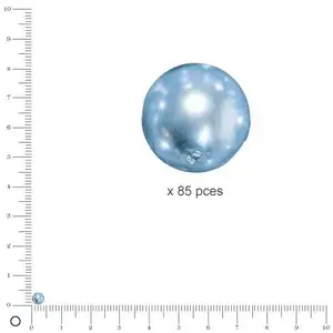 Rayher Perles en verre cirées, Ø 4 mm, 100 pc. Bleu clair pas cher