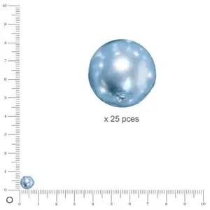 Comparateur de prix : Rayher Perles Renaissance - Bleu clair - Ø 8 mm x 25 pces
