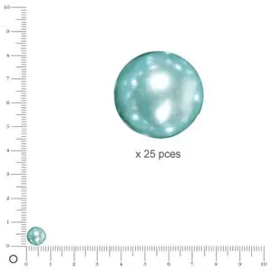 Comparateur de prix : Rayher Perles Renaissance - Turquoise - Ø 8 mm x 25 pces