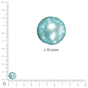 Comparateur de prix : Perle en verre - Rayher - Renaissance - 10 mm - Turquoise - 35 pièces