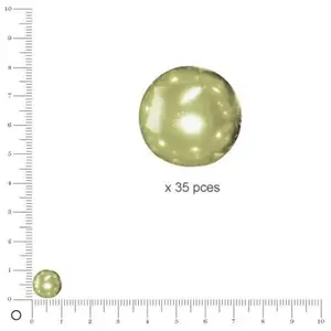 Comparateur de prix : Rayher Perles Renaissance - Vert tilleul - Ø 10 mm x 35 pces