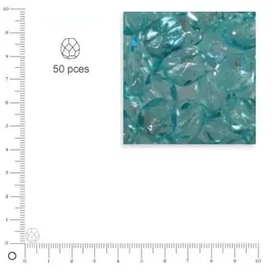 Rayher Facettes dépolies - Turquoise - 6 mm x 50 pcesVendu parscrapmalin
