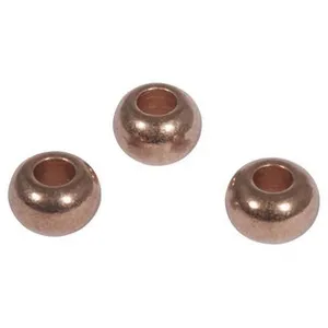 Rayher Perle en métal ø 6 mm Trou 2 mm Couleur or rose 6 pcs pas cher