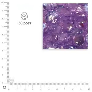 Comparateur de prix : Rayher 14201308 Lot de 50 Perles en Verre irisé 6 mm Lilas