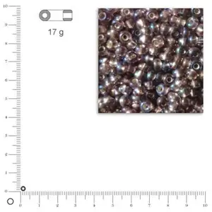 Comparateur de prix : Rayher Rocailles rainbow intérieur argenté - Violet clair - Ø 2,6 mm x 17 g