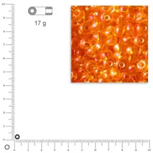 Comparateur de prix : Rayher Rocailles rainbow intérieur argenté - Jaune mandarine - Ø 4 mm x 17 g