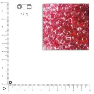 Rayher Rocailles Two Tones - Fuchsia - Ø 4 mm x 17 g pas cher