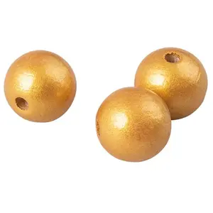 Rayher Boules en bois percées ø 15 mm 15 pcs Noir matVendu parscrapmalin