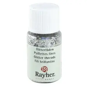 Rayher Fils de paillettes hologramme - Argenté - 10 ml