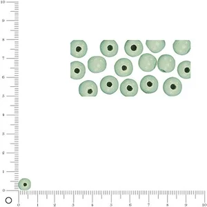 Rayher Perles en bois - Polies - Vert clair - 6 mm - 115 pcs