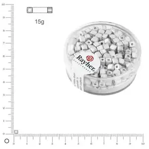 Comparateur de prix : Rayher 14308610 Cube métallique, mat, 3,4 mm, boîte 15 g, brill. Argent