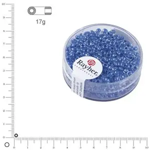 Perle Rocaille - Rayher - Arktis - Bleu royal - Lustrée - ø 2,6 mm - 17 g pas cher