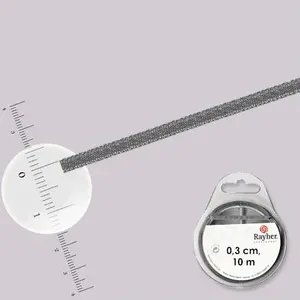Comparateur de prix : Rayher Ruban satin - rouleau de 10 m x 0,3 cm - Argent
