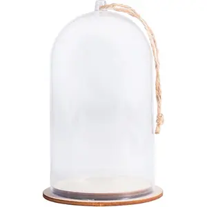 Comparateur de prix : Rayher Cloche en plastique avec socle, 8cm ø - 13cm, av.cordon de jute