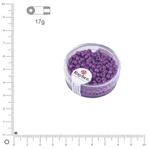 Rayher Rocaille Metallic dépoli - Violet - Ø 2,6 mm x 17 g pas cher