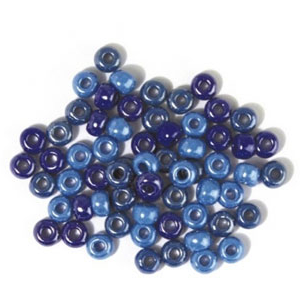 Comparateur de prix : Rayher Assortiment de perles à grands trous - Bleu - 6,7 mm - Environ 100 perles