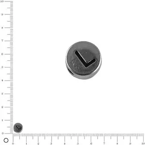 Rayher Perle lettre L - Ø 7 mm - argenté vieilliVendu parscrapmalin