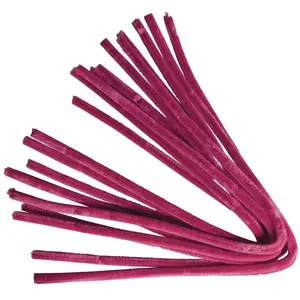 Rayher Chenille - Rose foncé - ø 9 mm - 50 cm - 10 piè Vendu parscrapmalin