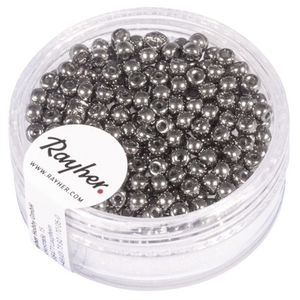 Comparateur de prix : Rayher Perles de rocaille 3 mm Anthracite brillant