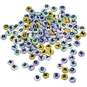 Comparateur de prix : Rayher Perles plastiques à lettres rondes 6 mm 40 g
